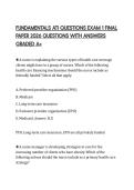 FUNDAMENTALS ATI QUESTIONS EXAM 1 FINAL PAPER 2026 QUESTIONS WITH ANSWERS GRADED A&plus;