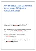 PSYC 140 FINAL STUDY GUIDE QUESTIONS  AND ANSWERS WITH COMPLETE  SOLUTIONS 2026 UPDATE 