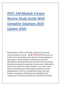 PSYC 140 Module 6 Exam  Review Study Guide With  Complete Solutions 2025  Update 2026 