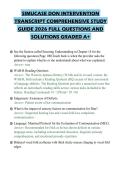 SIMUCASE DON INTERVENTION TRANSCRIPT COMPREHENSIVE STUDY GUIDE 2026 FULL QUESTIONS AND SOLUTIONS GRADED A&plus;