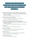 SIMUCASE DON INTERVENTION TRANSCRIPT PRACTICE EXAMINATION 2026 QUESTIONS WITH ANSWERS GRADED A&plus;