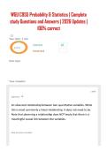 WGU C955 Probability & Statistics &vert; Complete study Questions and Answers &vert; 2026 Updates &vert; 100&percnt; correct