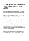 SOCRA EXAM PREP 2 2026 COMPREHENSIVE TEST PAPER QUESTIONS WITH VERIFIED ANSWERS