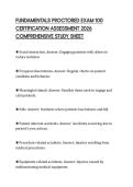 FUNDAMENTALS PROCTORED EXAM 100 CERTIFICATION ASSESSMENT 2026 COMPREHENSIVE STUDY SHEET