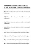 FUNDAMENTALS PROCTORED EXAM 100 SCRIPT 2026 COMPLETE TESTED ANSWERS