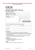 OCR AS Level Biology A H020&sol;01 Breadth in biology MAY 2025 Combined Question  Paper and Mark Scheme