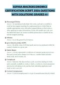 SOPHIA MACROECONOMICS CERTIFICATION SCRIPT 2026 QUESTIONS WITH SOLUTIONS GRADED A&plus;