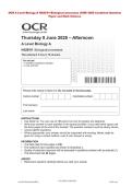 OCR A Level Biology A H420&sol;01 Biological processes JUNE 2025 Combined Question  Paper and Mark Scheme