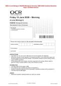 OCR A Level Biology A H420&sol;02 Biological diversity JUNE 2025 Combined Question  Paper and Mark Scheme