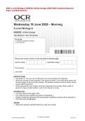 OCR A Level Biology A H420&sol;03 Unified biology JUNE 2025 Combined Question  Paper and Mark Scheme