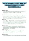 SOPHIA MACROECONOMICS FINAL TEST 2026 QUESTIONS WITH CORRECT ANSWERS GRADED A&plus;