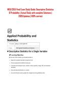 WGU C955 Final Exam Study Guide&colon; Descriptive Statistics & Probability &vert; Actual Study with complete Solutions &vert; 2026 Updates &vert; 100&percnt; correct