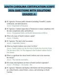 SOUTH CAROLINA CERTIFICATION SCRIPT 2026 QUESTIONS WITH SOLUTIONS GRADED A&plus;