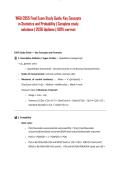 WGU C955 Final Exam Study Guide&colon; Key Concepts in Statistics and Probability &vert; Complete study solutions &vert; 2026 Updates &vert; 100&percnt; correct
