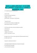 DASH 8 Q400 AIRCRAFT SYSTEMS RECURRENT EXAM WITH CORRECT ANSWERS 100&percnt;