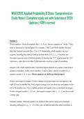 WGU C955 Applied Probability & Stats&colon; Comprehensive Study Notes &vert; Complete study set with Solutions &vert; 2026 Updates &vert; 100&percnt; correct