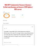 WGU D072 Fundamentals of Success in Business &vert; Verified study Questions and Answers &vert; 2026 Updates &vert; 100&percnt; correct