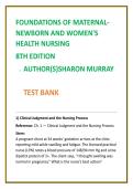 Maternal-Newborn Nursing Test Bank 2026 &vert; Murray 8th Edition MCQs &vert; OB Nursing NCLEX Questions & Women&rsquo;s Health Study Guide