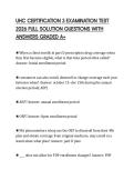 UHC CERTIFICATION 3 EXAMINATION TEST 2026 FULL SOLUTION QUESTIONS WITH ANSWERS GRADED A&plus;
