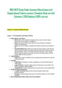 WGU D072 Study Guide&colon; Common Ethical Issues and Organizational Culture Lessons &vert; Complete Study set with Solutions &vert; 2026 Updates &vert; 100&percnt; correct