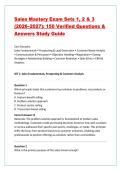 Sales Mastery Exam Sets 1&comma; 2 & 3  &lpar;2026&ndash;2027&rpar;&colon; 150 Verified Questions &  Answers Study Guide