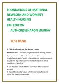 Maternal-Newborn Nursing Test Bank 2026 &vert; Murray 8th Edition MCQs &vert; OB Nursing NCLEX Questions &vert; Women&rsquo;s Health Study Guide