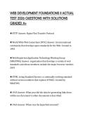 WEB DEVELOPMENT FOUNDATIONS II ACTUAL TEST 2026 QUESTIONS WITH SOLUTIONS GRADED A&plus;