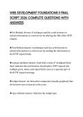WEB DEVELOPMENT FOUNDATIONS II FINAL SCRIPT 2026 COMPLETE QUESTIONS WITH ANSWERS