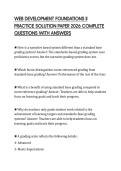 WEB DEVELOPMENT FOUNDATIONS II PRACTICE SOLUTION PAPER 2026 COMPLETE QUESTIONS WITH ANSWERS