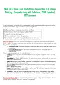  WGU D072 Final Exam Study Notes&colon; Leadership&comma; EI & Design Thinking &vert; Complete study with Solutions &vert; 2026 Updates &vert; 100&percnt; correct