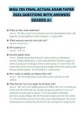 WGU 785 FINAL ACTUAL EXAM PAPER 2026 QUESTIONS WITH ANSWERS GRADED A&plus;