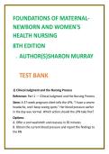 Foundations of Maternal-Newborn & Women&rsquo;s Health Nursing 8th Ed Test Bank &vert; Murray Nursing MCQs &vert; OB Nursing NCLEX Questions &vert; nursingtestbank2026