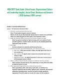 WGU D072 Study Guide&colon; Ethical Issues&comma; Organizational Culture and Leadership Insights &vert; Actual Study Questions and Answers &vert; 2026 Updates &vert; 100&percnt; correct