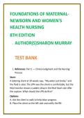 Maternal-Newborn Nursing Test Bank 2026 &vert; Murray 8th Edition MCQs &vert; OB Nursing NCLEX Questions & Women&rsquo;s Health Study Guide