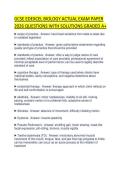 GCSE EDEXCEL BIOLOGY ACTUAL EXAM PAPER 2026 QUESTIONS WITH SOLUTIONS GRADED A&plus;
