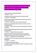 Small Business Management Exam 1 Study  Guide&colon; 56 Correctly Answered Questions  &lpar;Latest Updated Prep Guide&rpar;