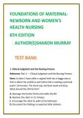Maternal Newborn Nursing Test Bank 2026 &vert; Murray 8th Edition MCQs &vert; OB Nursing NCLEX Questions & Women&rsquo;s Health Study Guide