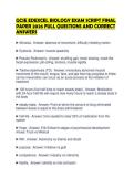 GCSE EDEXCEL BIOLOGY EXAM SCRIPT FINAL PAPER 2026 FULL QUESTIONS AND CORRECT ANSWERS