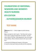 Maternal-Newborn Nursing Test Bank &vert; Murray 8th Edition MCQs with Rationales &vert; OB Nursing NCLEX Questions &vert; Women&rsquo;s Health Study Guide &vert; nursing testbank2026