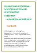 Maternal-Newborn Nursing Test Bank 2026 &vert; Murray 8th Edition MCQs &vert; OB Nursing NCLEX Questions & Women&rsquo;s Health Study Guide