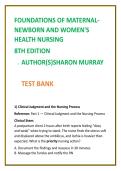 Maternal Newborn Nursing Test Bank 2026 &vert; Murray 8th Edition MCQs &vert; OB Nursing NCLEX Questions & Women&rsquo;s Health Study Guide