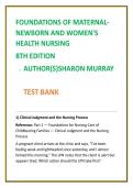 Maternal-Newborn Nursing Test Bank 2026 &vert; Murray 8th Edition MCQs &vert; OB & Women&rsquo;s Health NCLEX Questions &plus; Rationales