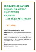 Maternal-Newborn Nursing Test Bank 2026 &vert; Murray 8th Ed MCQs &vert; OB Nursing NCLEX Questions & Women&rsquo;s Health Study Guide