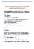 TOPRANK DIAGNOSTIC TEST QUESTIONS AND CORRECT ANSWERS 100&percnt; VERIFIED 2026-2027&excl;&excl;