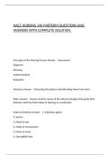 HACC NURSING 140 MIDTERM QUESTIONS AND ANSWERS WITH COMPLETE SOLUTION&period;