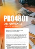 PRO4801 Assignment 2 Semester 1 2026 - Due May 2026
