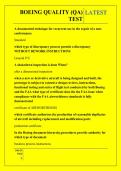 BOEING QUALITY &lpar;QA&rpar;  TEST QUESTIONS AND ANSWERS 2026