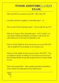 NYSOH ASSISTORS  EXAM QUESTIONS AND ANSWERS 2026