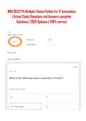 WGU D522 PA Multiple Choice Python for IT Automation &vert; Actual Study Questions and Answers complete Solutions &vert; 2026 Updates &vert; 100&percnt; correct