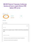 WGU D522 Python for IT Automation &vert; Verified study Questions and Answers complete Solutions &vert; 2026 Updates &vert; 100&percnt; correct